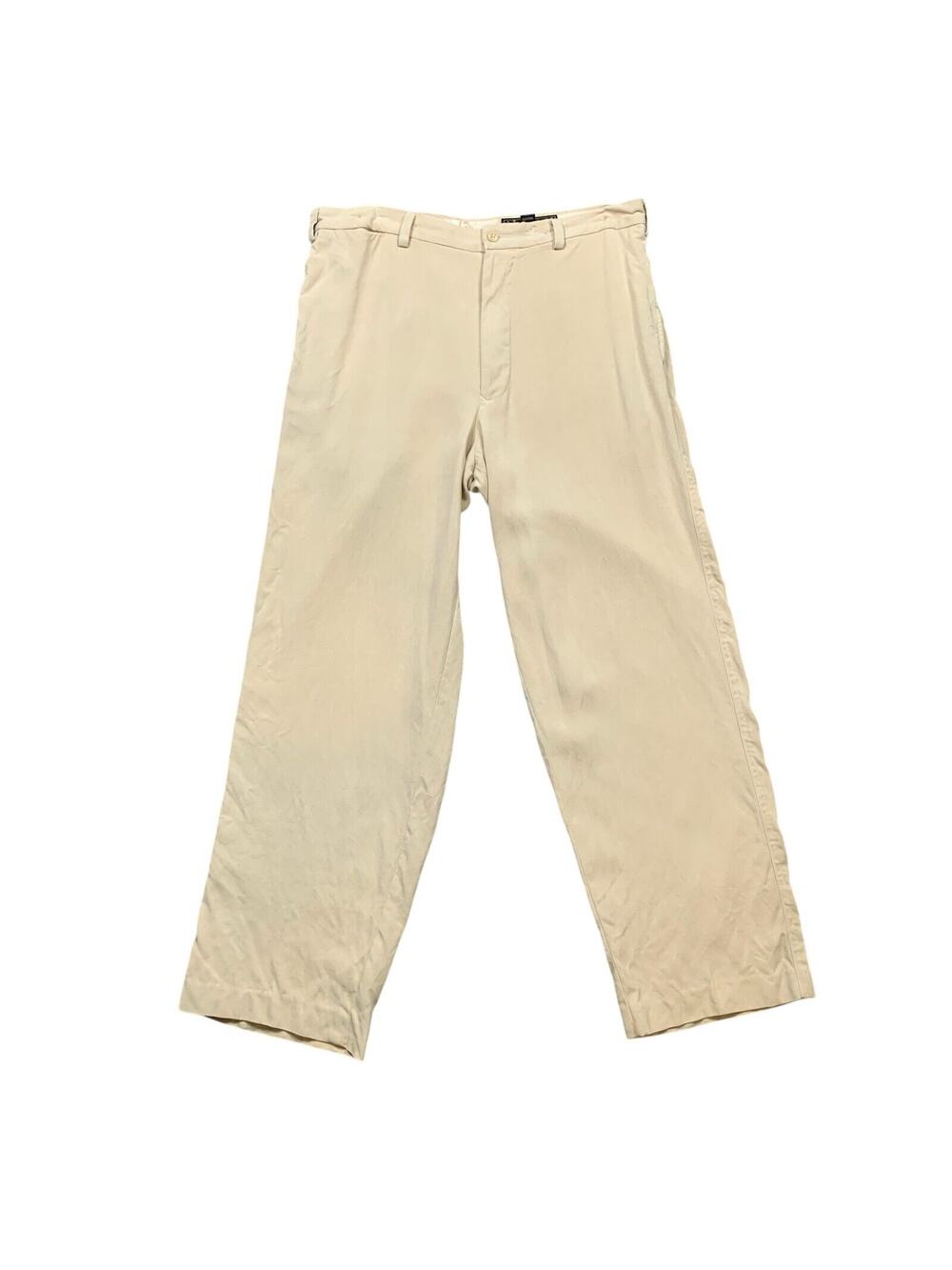 Nat Nast Pants Mens 35 Sand Silk Luxury Originals Relaxed Straight High Rise